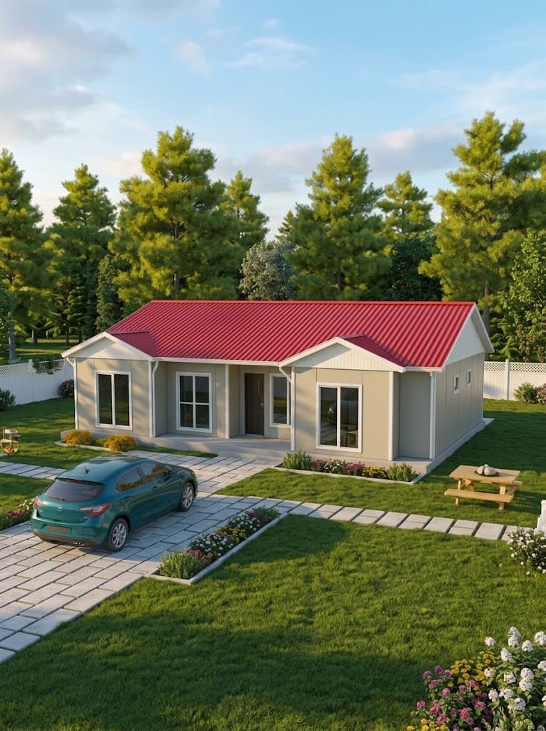 107m2 Tek Katlı Çelik Ev