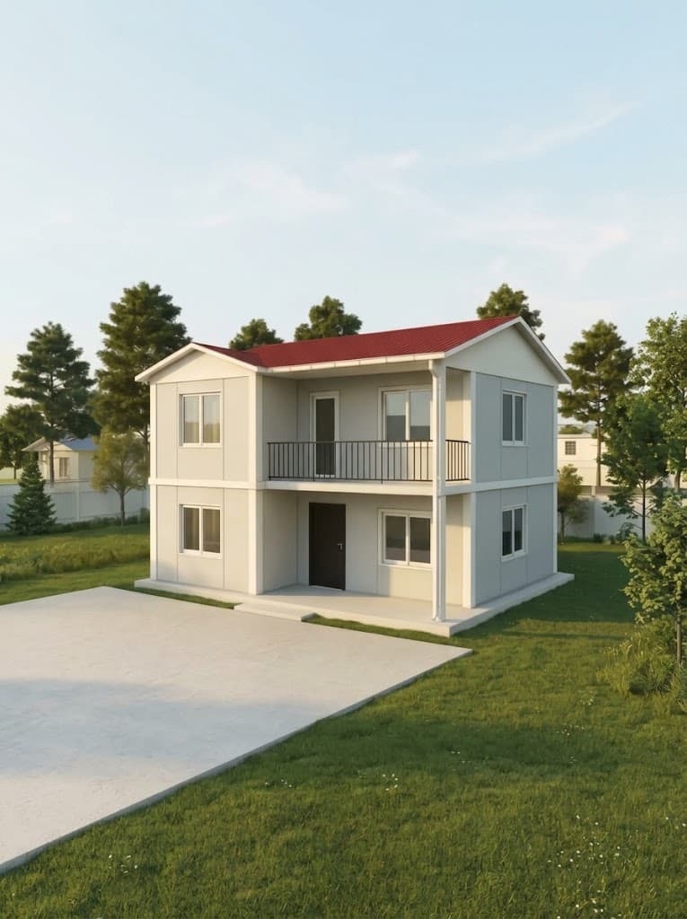 115m2 Çift Katlı Çelik Ev