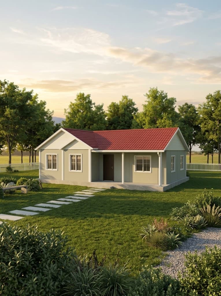123m2 Tek Katlı Çelik Ev