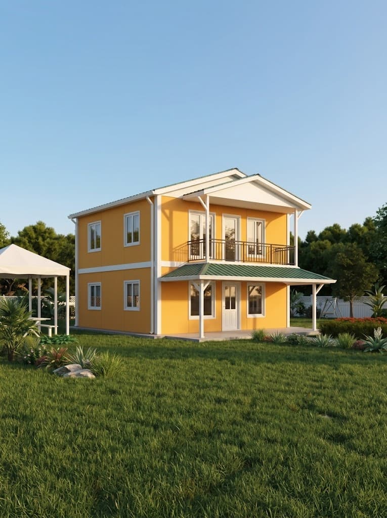 128m2 Çift Katlı Çelik Ev
