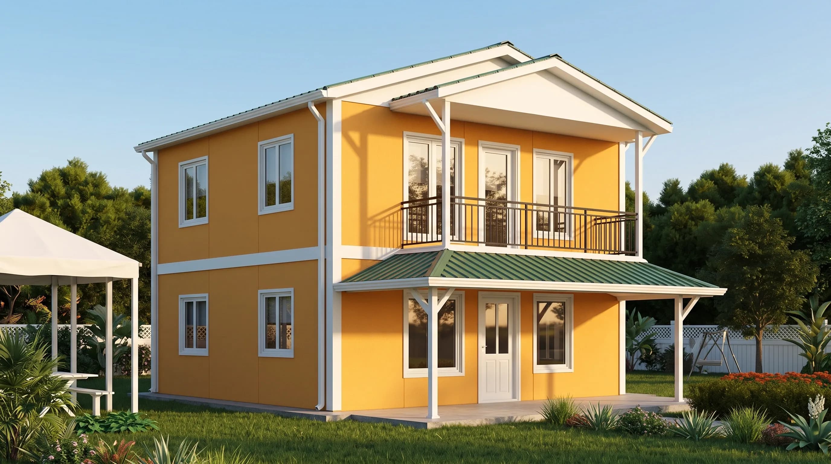 128m2 Çift Katlı Çelik Ev