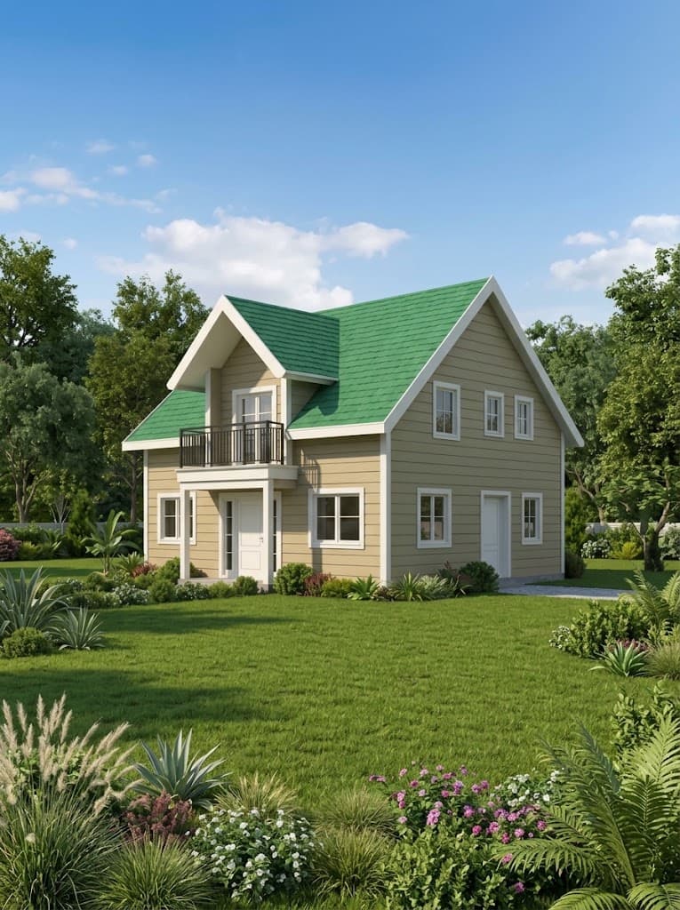 135m2 Çift Katlı Çelik Ev