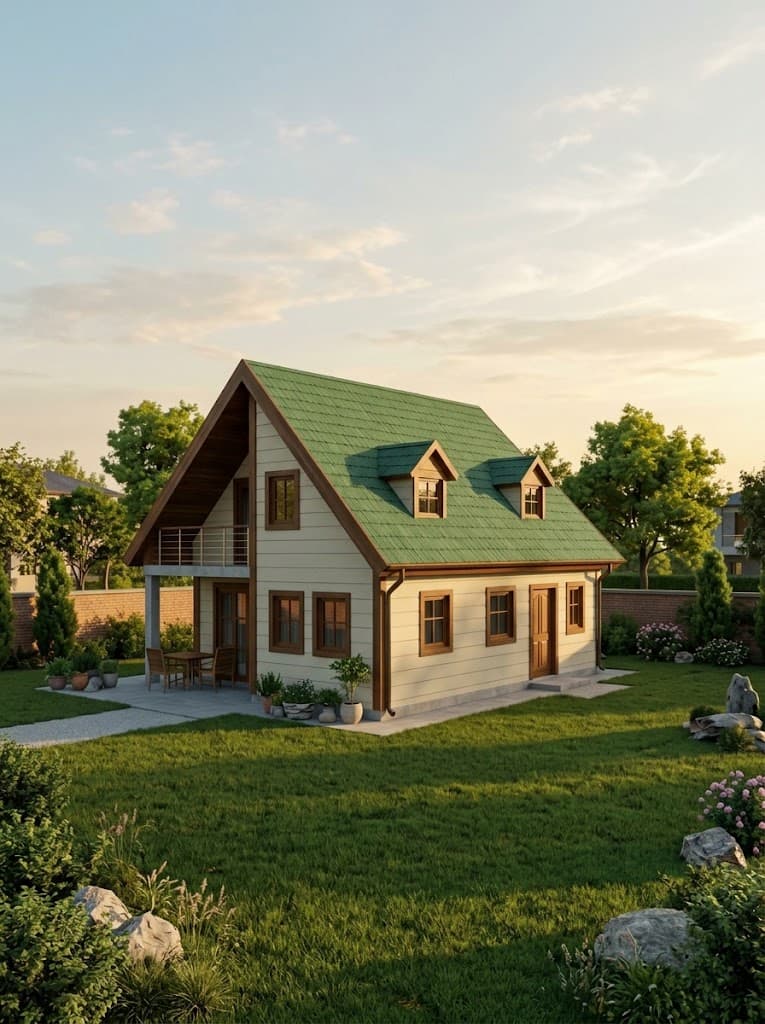 145m2 Çift Katlı Çelik Ev