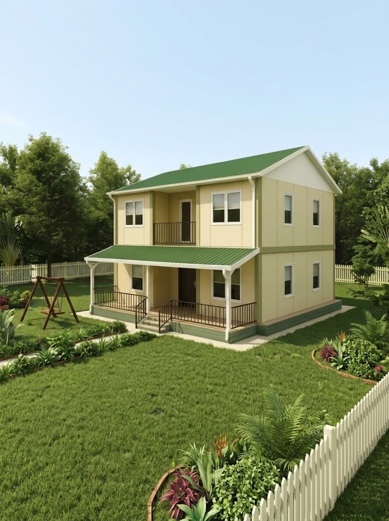 146m2 Çift Katlı Çelik Ev