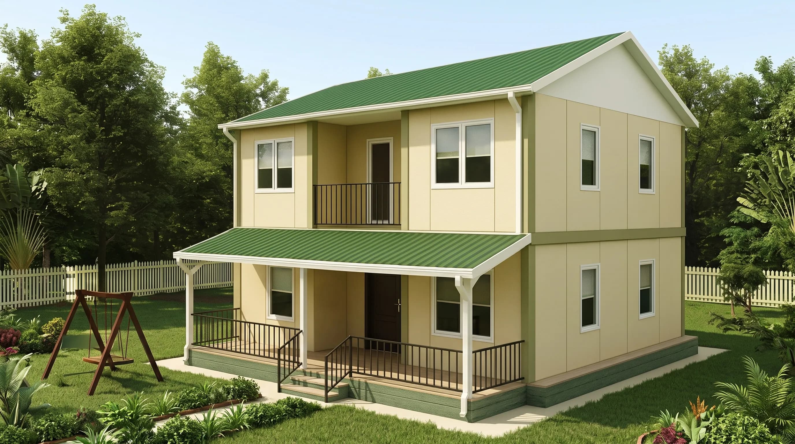 146m2 Çift Katlı Çelik Ev