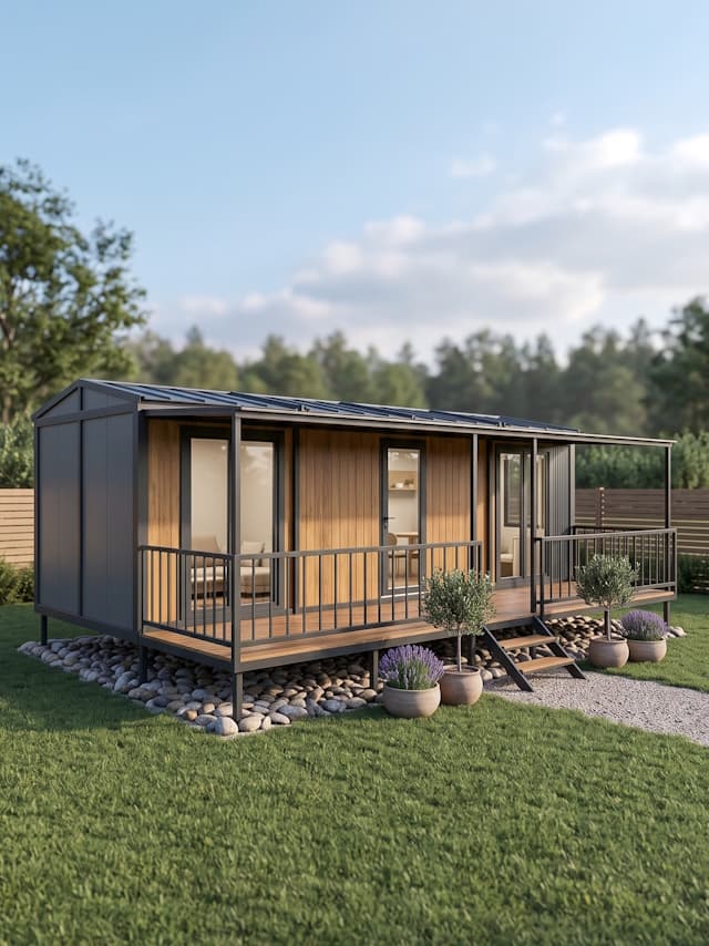 55m2 Veranda - Sundurma'lı Premium Prefabrik Konteyner Ev