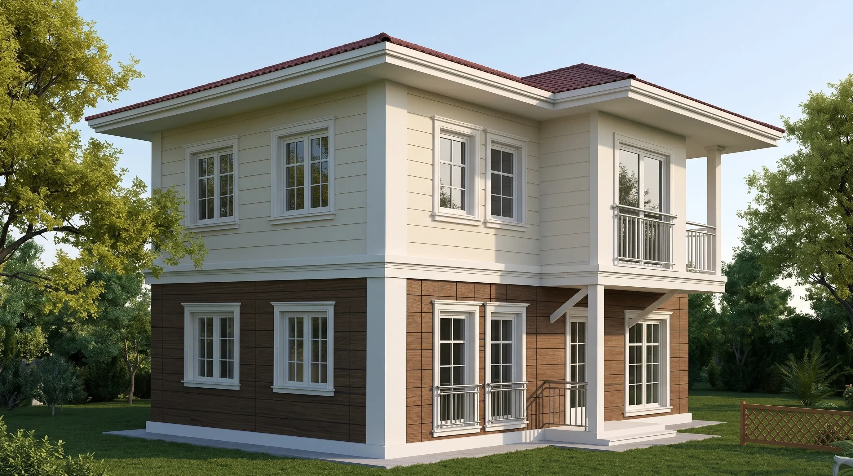 165m2 Çift Katlı Çelik Ev - Görsel 1