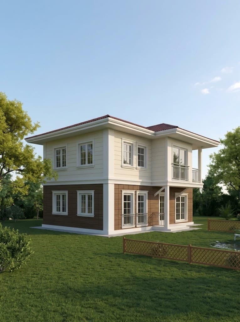 165m2 Çift Katlı Çelik Ev