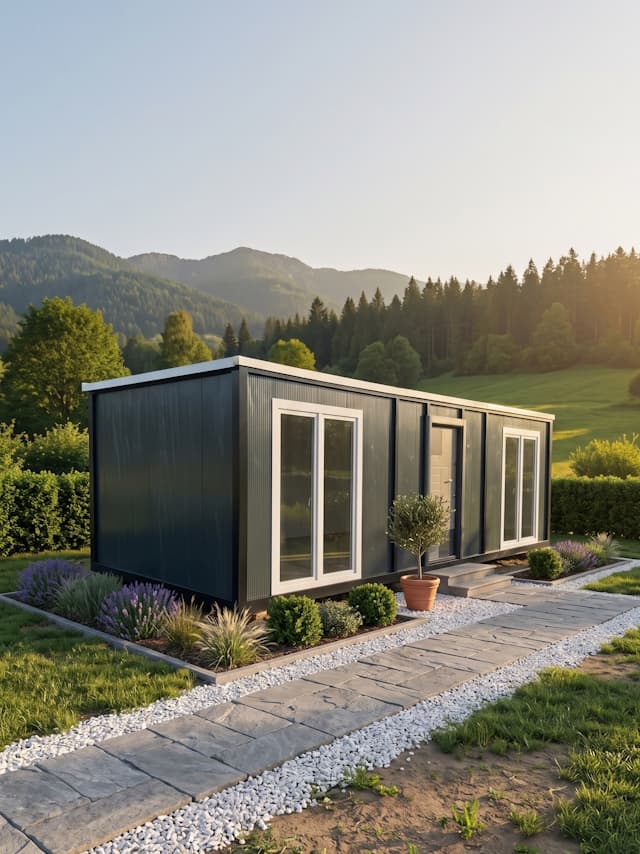 7x3 (21m2) Eğimli Çatı 1+1 Prefabrik Konteyner Ev - Ofis