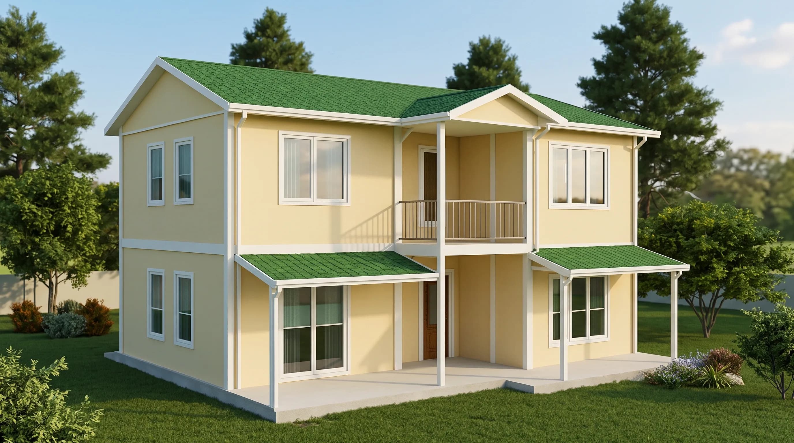 175m2 Çift Katlı Çelik Ev