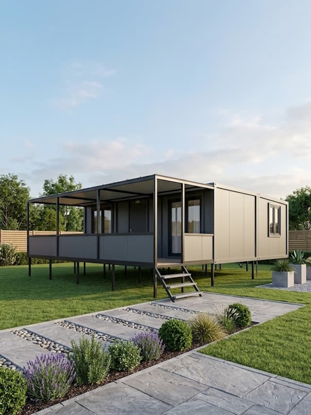 60m2 Veranda - Sundurma'lı Prefabrik Konteyner Ev