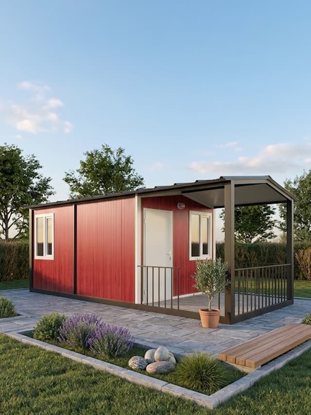 7x3 (21m2) Veranda'lı Prefabrik Konteyner Ev - Ofis