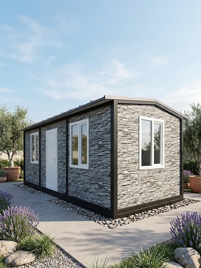 7x3 (21m2) Beşik Çatı Tek Oda Şantiye Konteyner Ev - Ofis