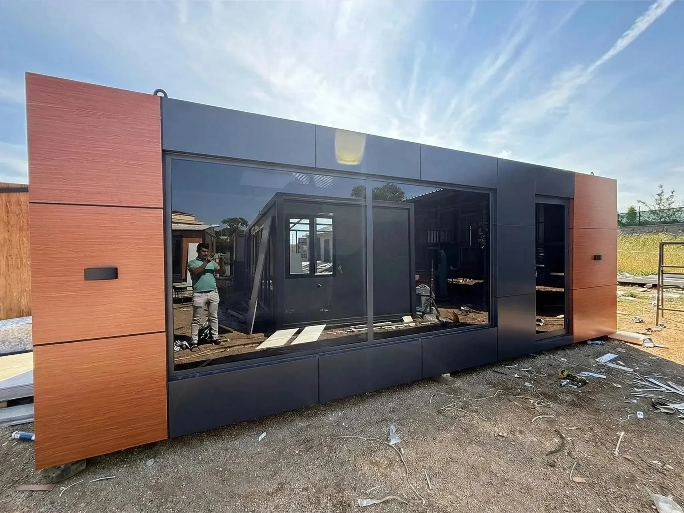 7x3 (21m2) Kompozit Kaplama WC - Mutfak'lı Konteyner Ofis - Görsel 1