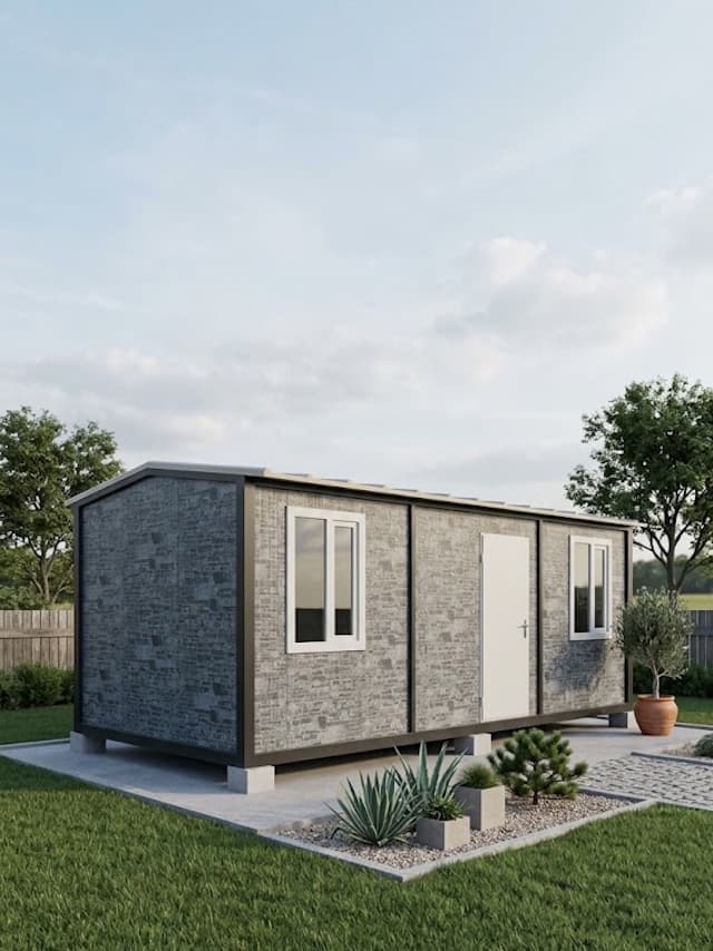 7x3 (21m2) Beşik Çatı Prefabrik Konteyner Ev - Ofis