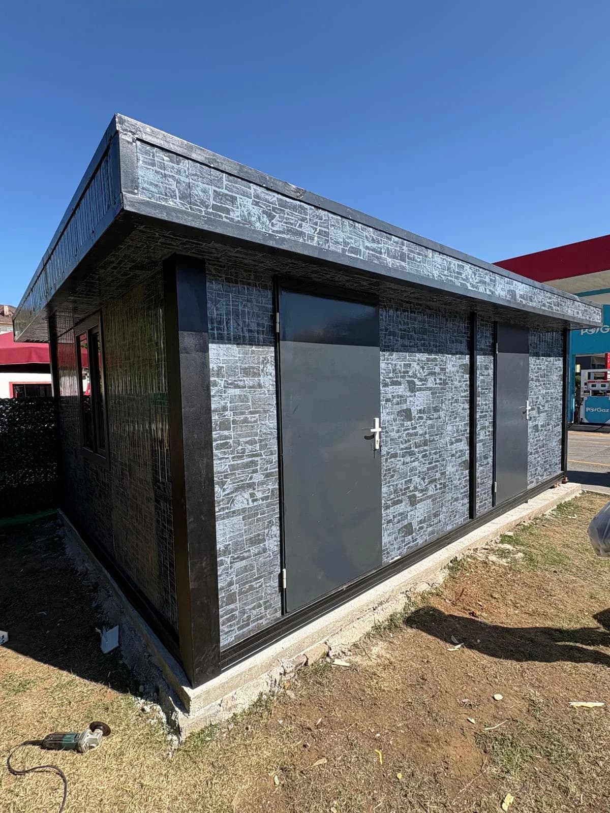 24m² Harpuşta Detaylı Konteyner Ofis Projesi · Sancaktepe Petrol Ofisi