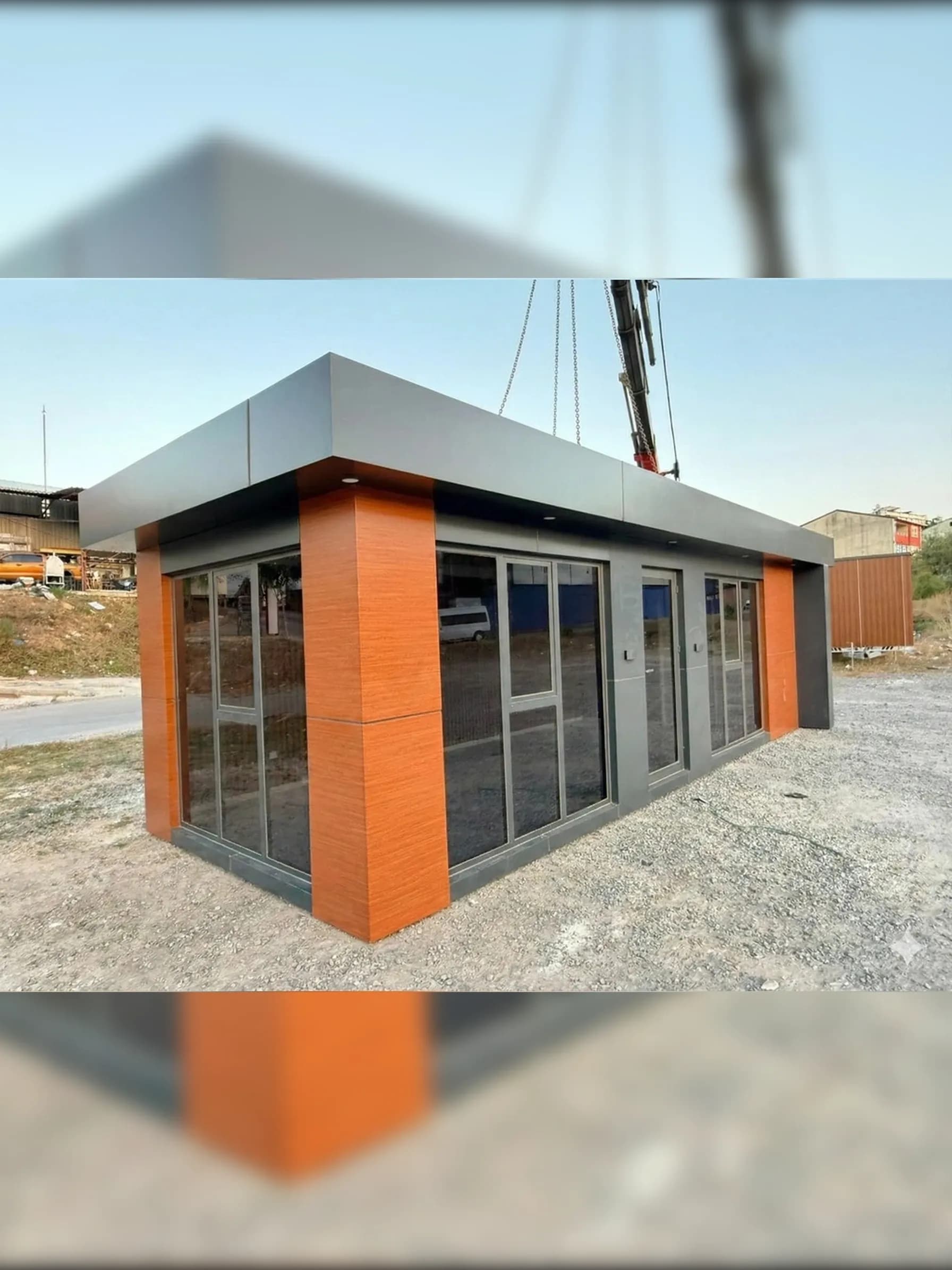 24m2 Harpuşta Detaylı Kompozit Kaplama Konteyner Ofis