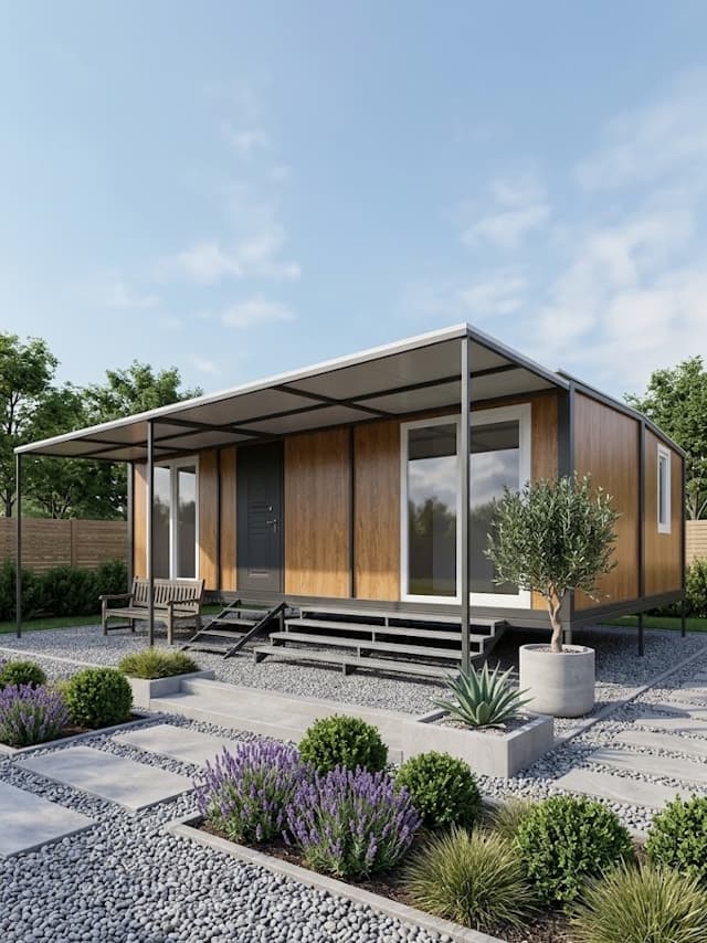 56m2 Açılır-Kapanır Sundurma'lı Prefabrik Konteyner Ev