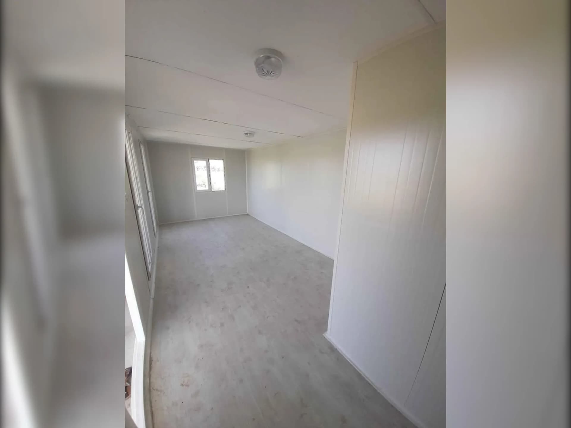 konteyner ev iç oda sade modern tasarım