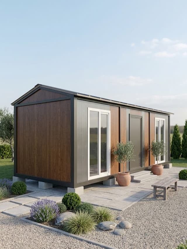 7x3 (21m2) Beşik Çatı Premium Prefabrik Konteyner Ev - Ofis