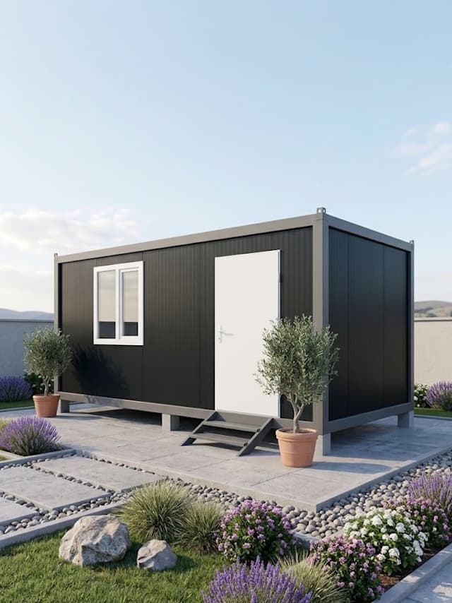 5x3 (15m2) Düz Çatı Şantiye Tipi Prefabrik Konteyner Ev - Ofis