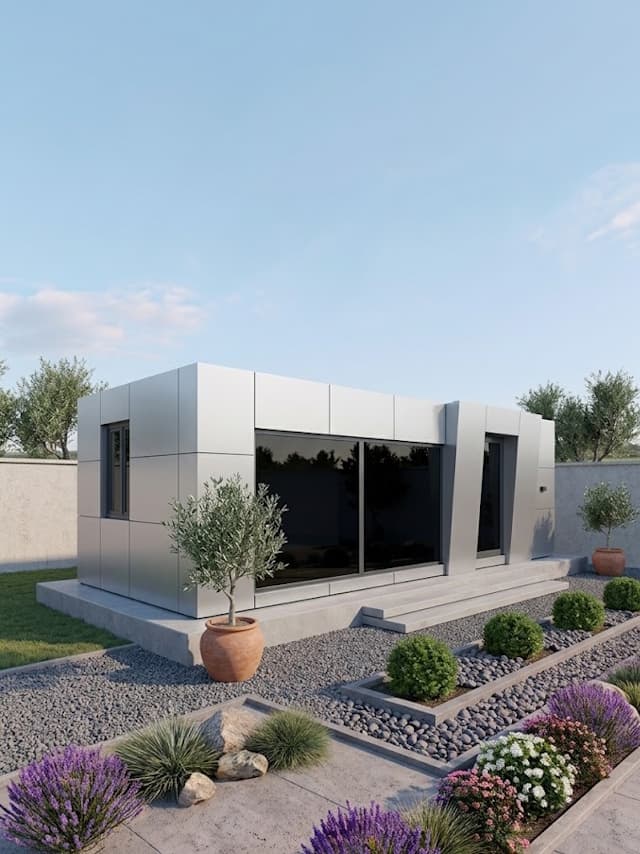7x3 (21m2) Kompozit Kaplama Şapka Detaylı WC-Mutfak Konteyner Ofis - Ev (Alüminyum)