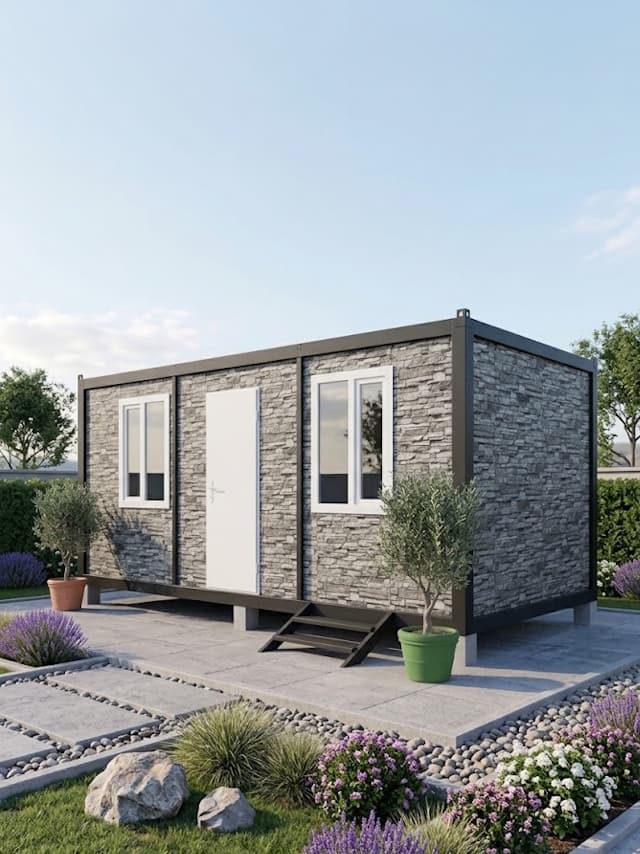 7x3 (21m2) Düz Çatı Prefabrik Konteyner Ev - Ofis
