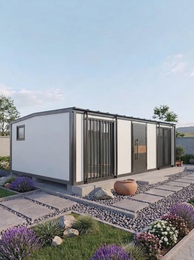 56m2 2+1 Beşik Çatı Birleşim Modeli Prefabrik Konteyner Ev