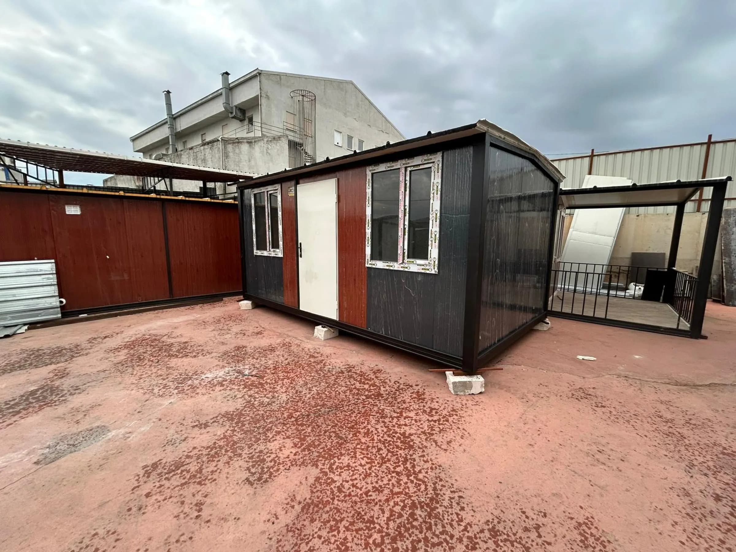 5x3 (15m2) Beşik Çatı Prefabrik Konteyner Ev - Ofis - Görsel 1