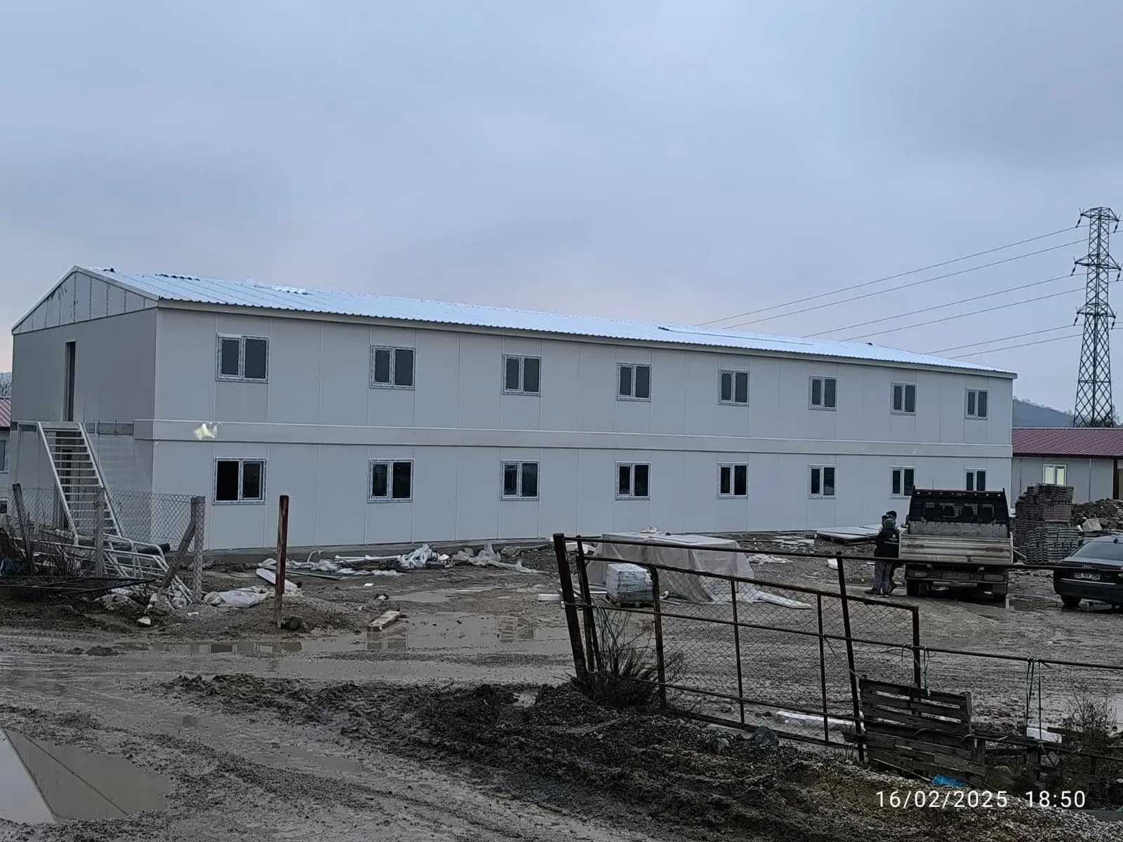 750m² Yalova 300 Kişilik 38 Odalı Prefabrik Yatakhane Projesi