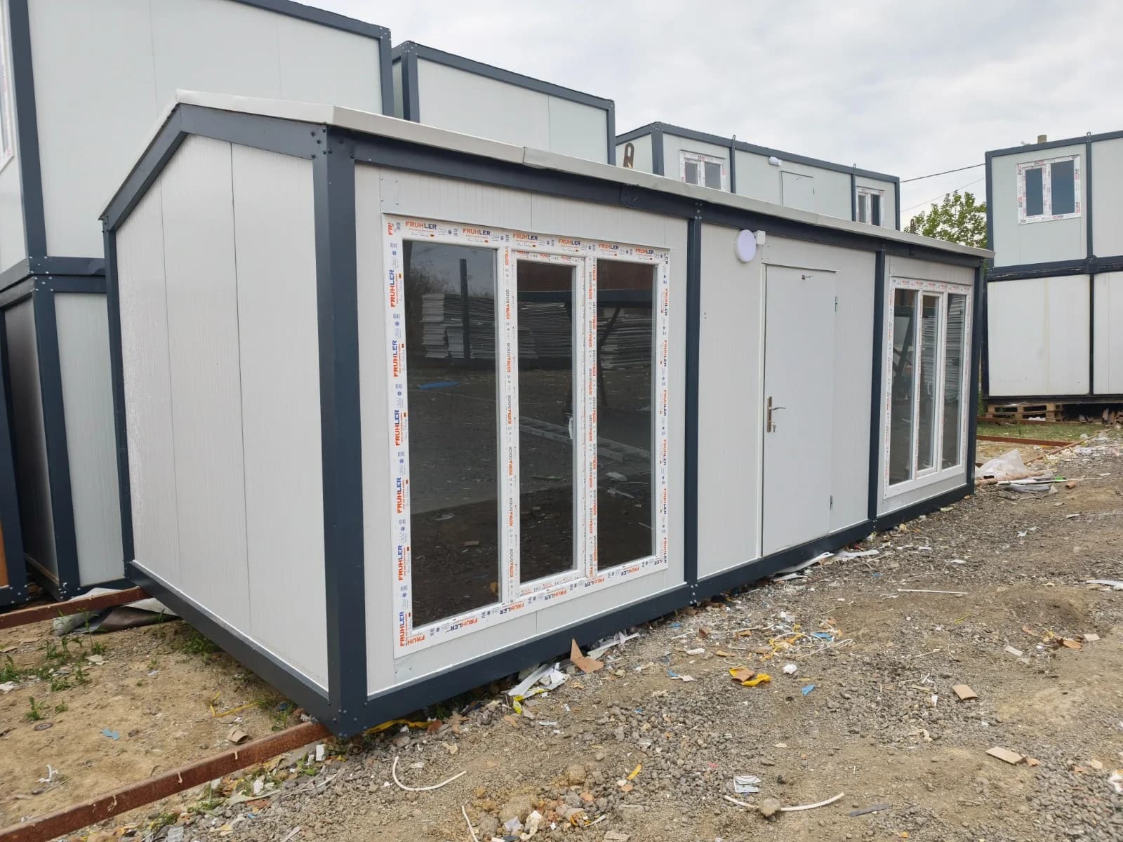 7x3 (21m²) Beşik Çatı Fransız Cam Tipi Konteyner Ofis - Ana Kapak Görseli