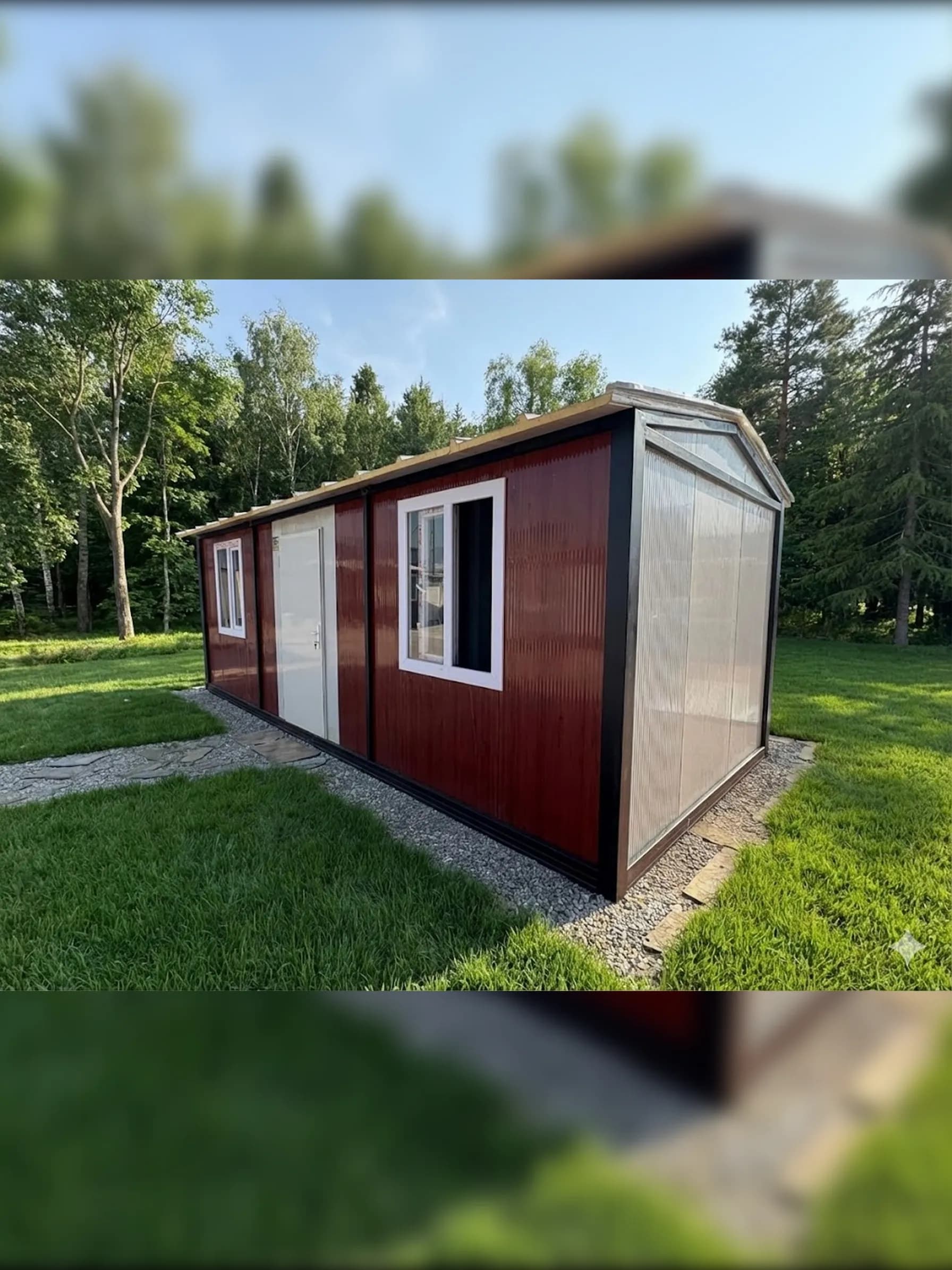 7x3 (21m2) Beşik Çatı Prefabrik Konteyner Ev - Ofis