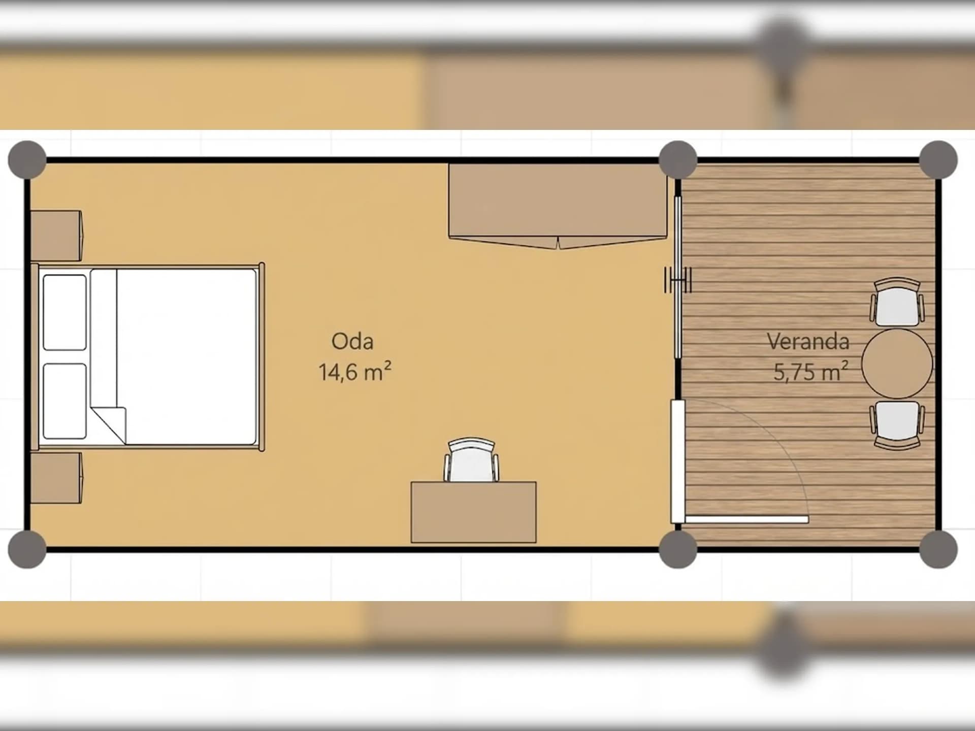 21m2 konteyner ev planı kendinden verandalı 7x3 konteyner ev yerleşim planı