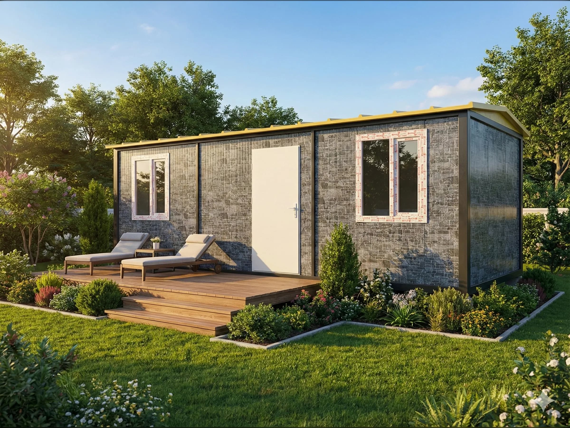 7x3 (21m2) Beşik Çatı Prefabrik Konteyner Ev - Ofis - Görsel 1