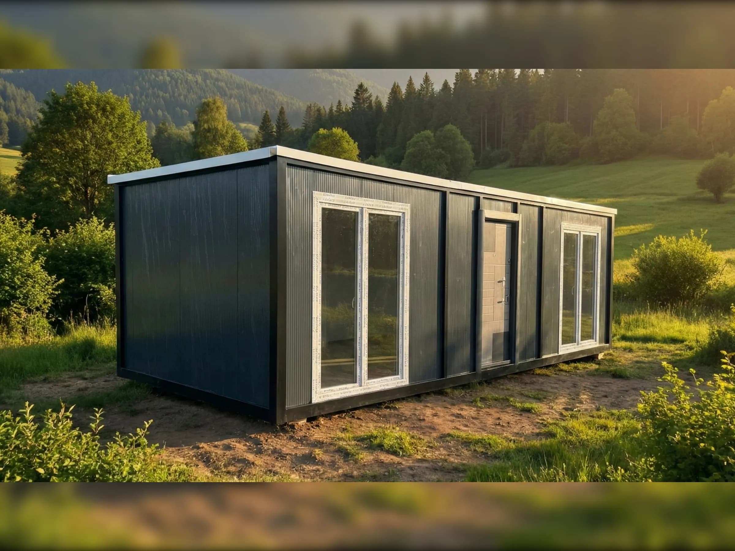 7x3 (21m2) Eğimli Çatı 1+1 Prefabrik Konteyner Ev - Ofis - Görsel 1