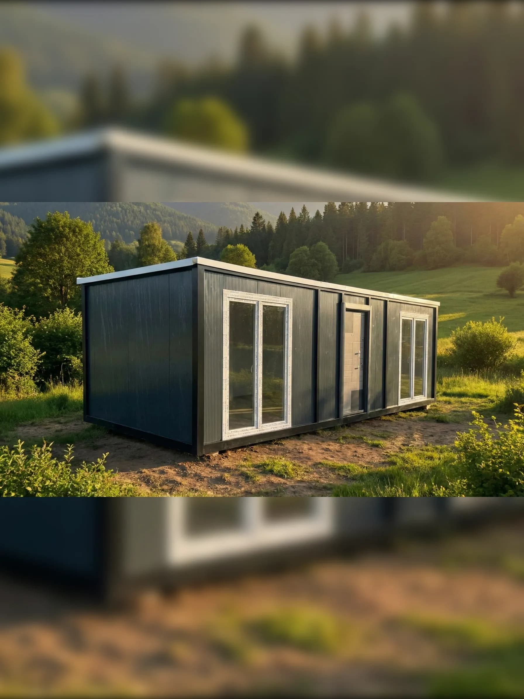 7x3 (21m2) Eğimli Çatı 1+1 Prefabrik Konteyner Ev - Ofis