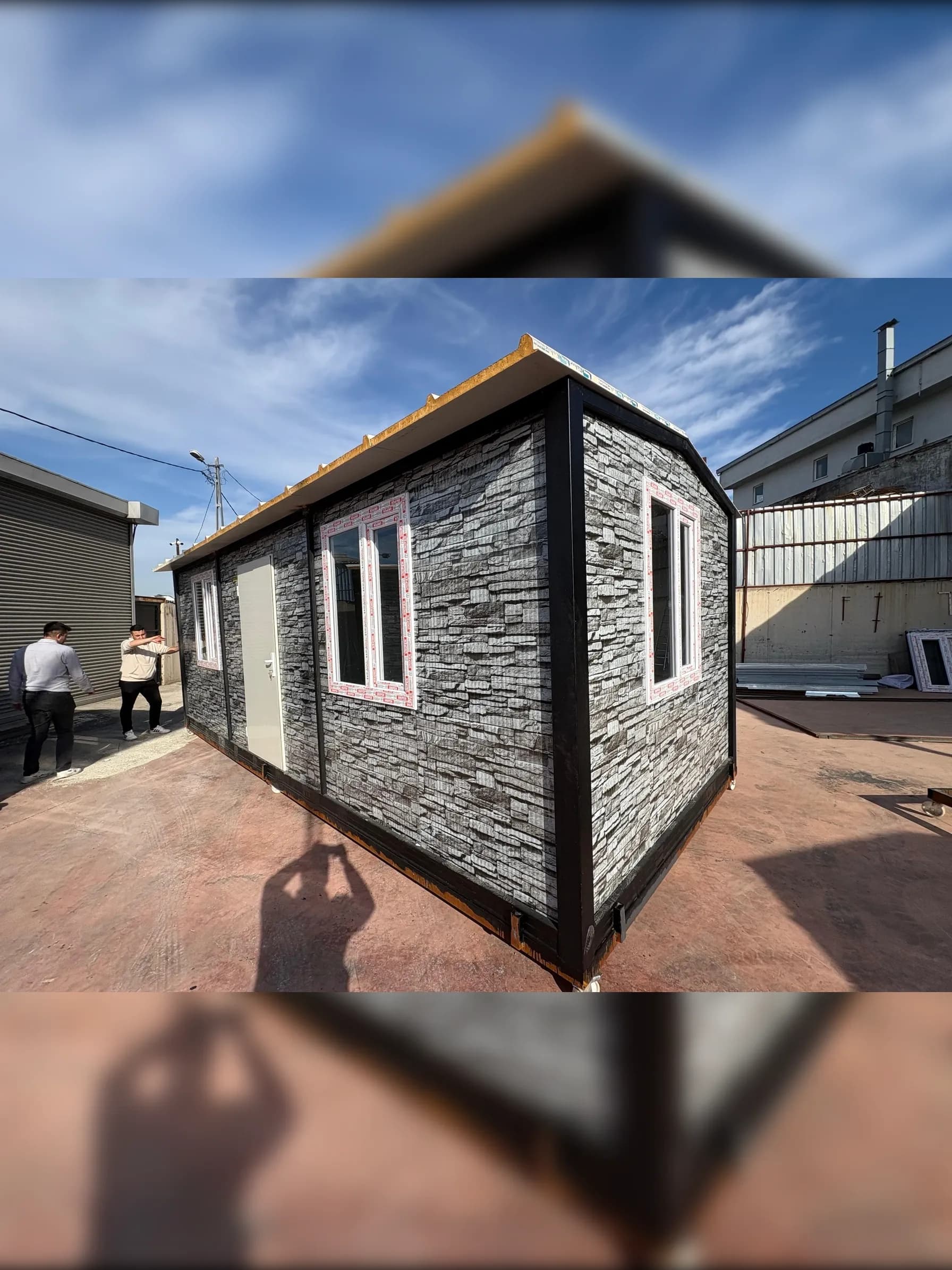 7x3 (21m2) Beşik Çatı Tek Oda Şantiye Konteyner Ev - Ofis