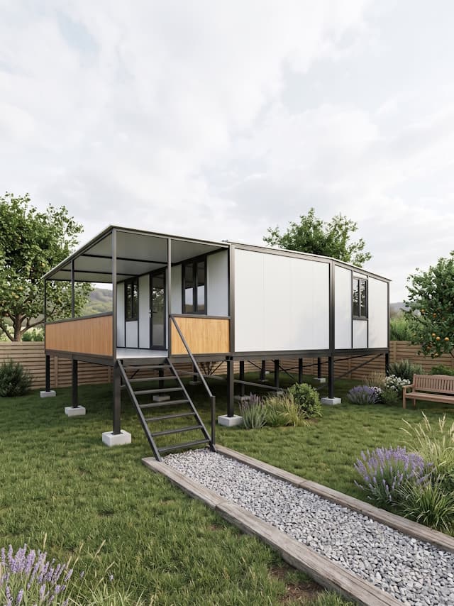 74m2 Veranda - Sundurma'lı Prefabrik Konteyner Ev