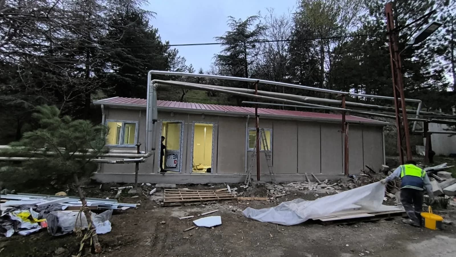 80m² Ankara Mamak Fibercement Kaplamalı Prefabrik Konut Projesi görsel 2