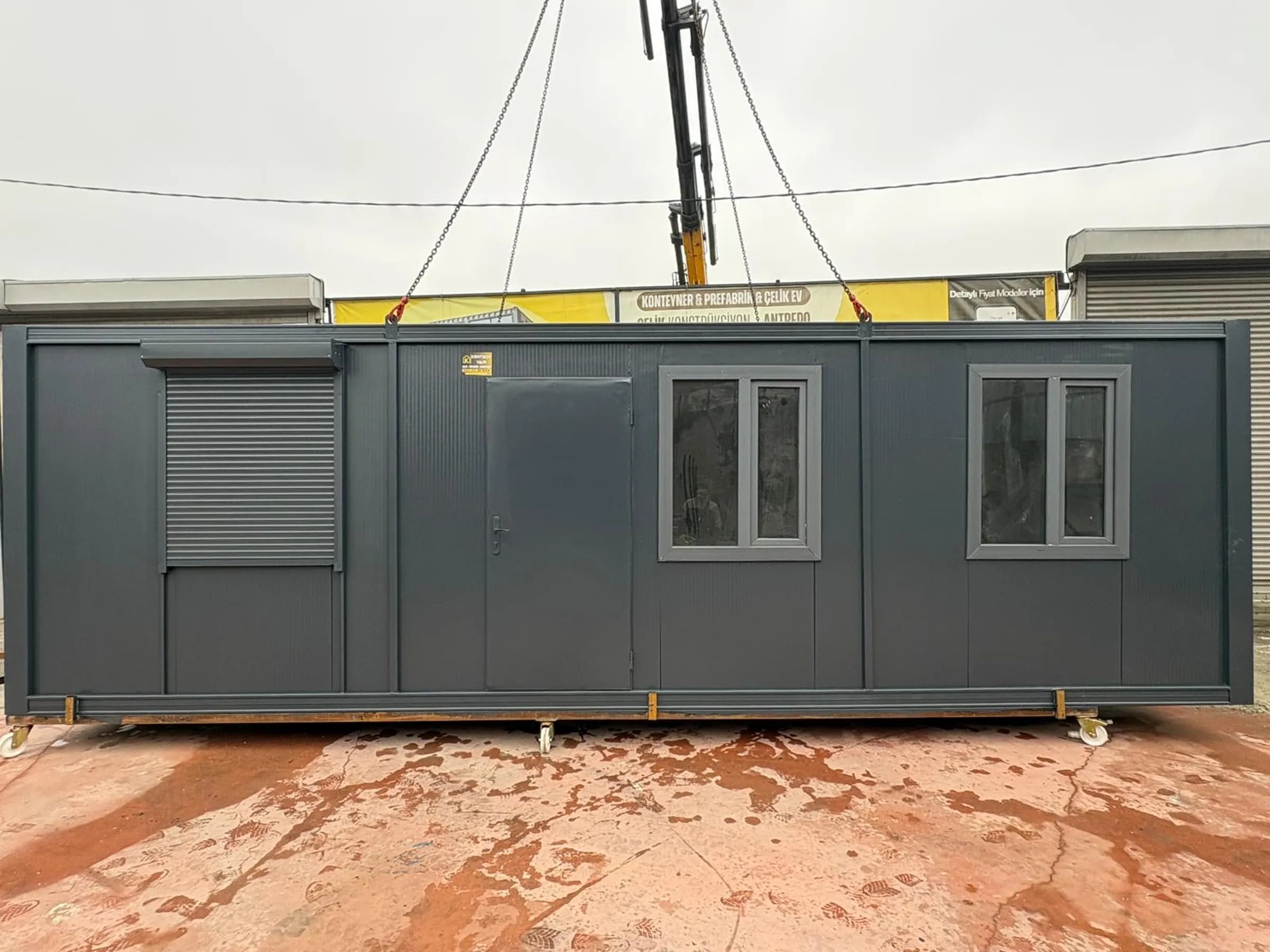 8x3 (24m2) Premium 1+1 WC-Mutfak Prefabrik Konteyner Ofis - Ev - Görsel 1