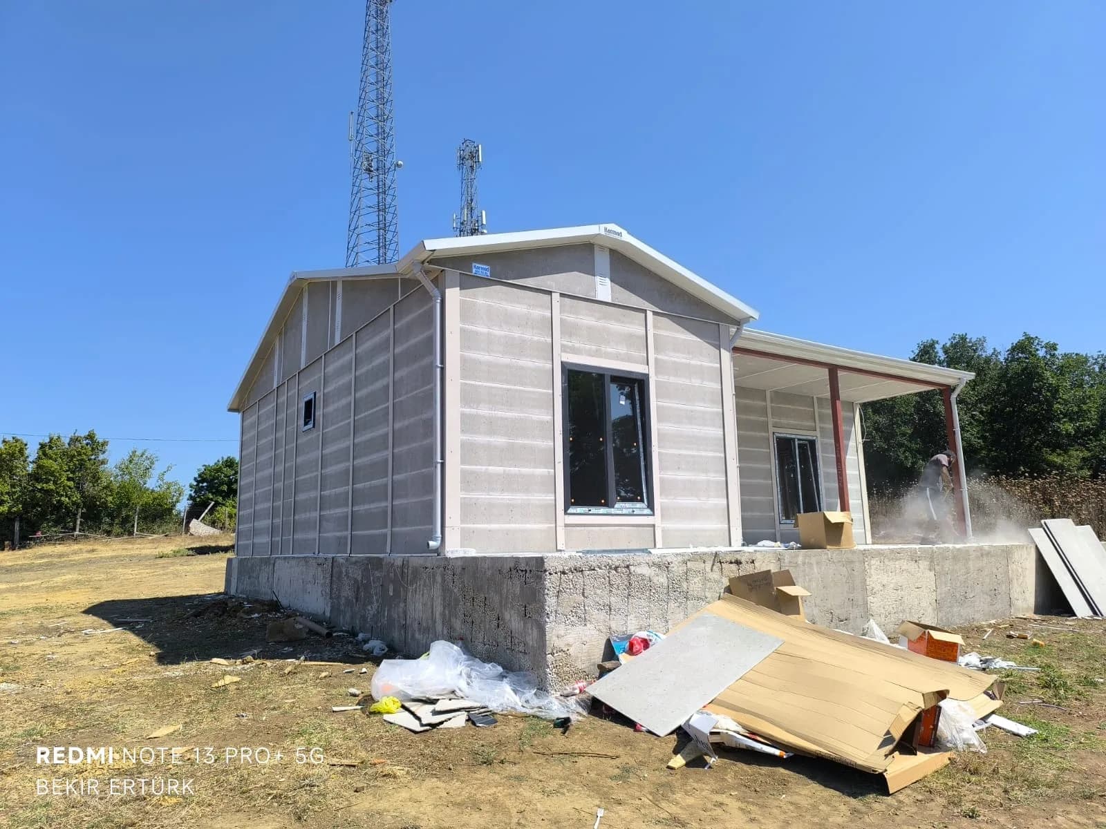 94m² Kırklareli Vize 2.80m Tavan Yüksekliği Verandalı Prefabrik Villa görsel 2