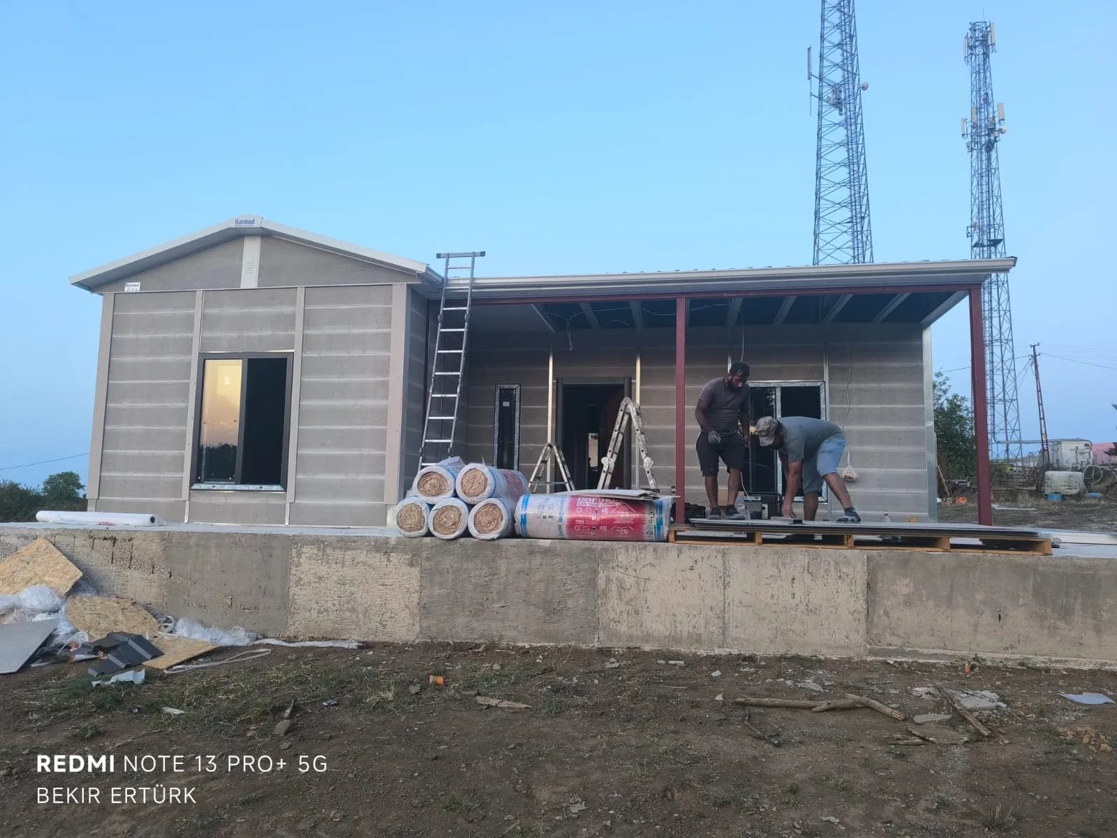 94m² Kırklareli Vize 2.80m Tavan Yüksekliği Verandalı Prefabrik Villa thumbnail 8