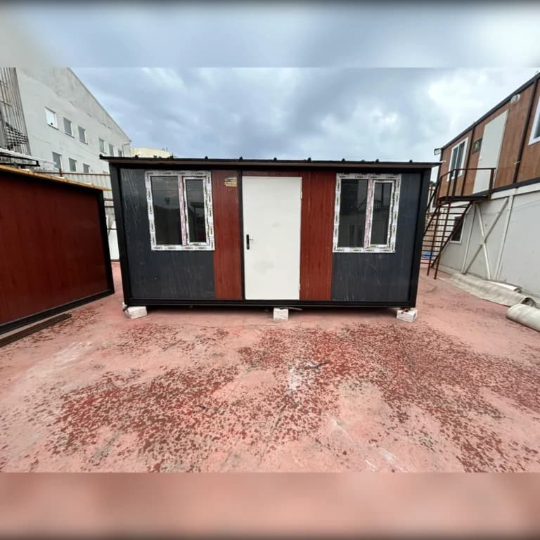 5x3 (15m2) Beşik Çatı Prefabrik Konteyner Ev - Ofis