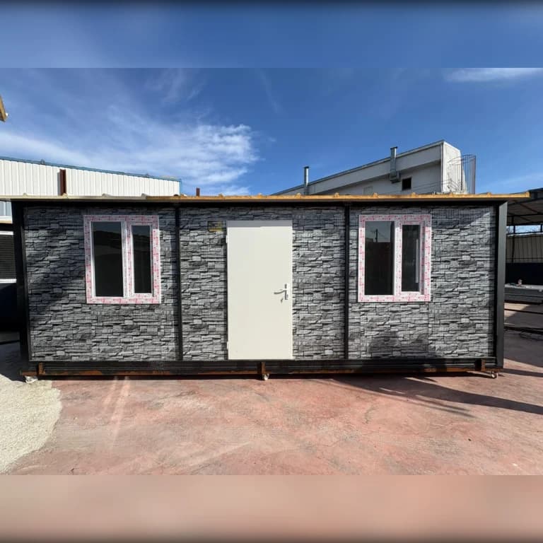 7x3 (21m2) Beşik Çatı Tek Oda Şantiye Konteyner Ev - Ofis