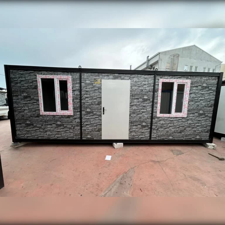 7x3 (21m2) Düz Çatı Prefabrik Konteyner Ev - Ofis
