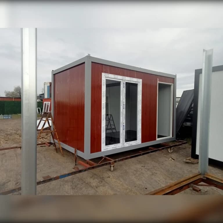 5x3 (15m2) Düz Çatı Şantiye Tipi Prefabrik Konteyner Ev - Ofis