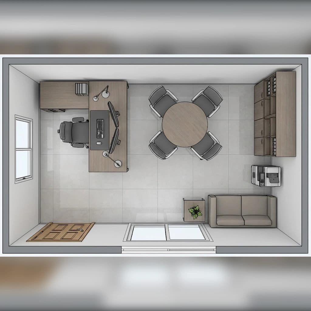 15m² Prefabrik Konteyner Ofis Projesi görsel 6