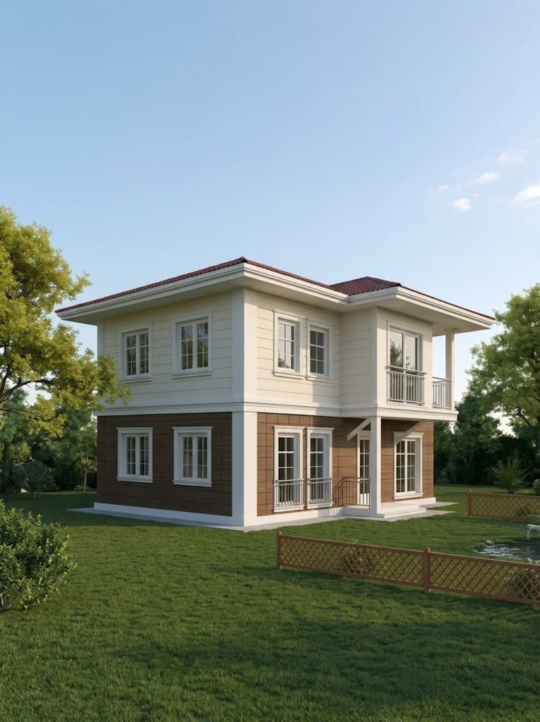 165m2 Çift Katlı Çelik Ev
