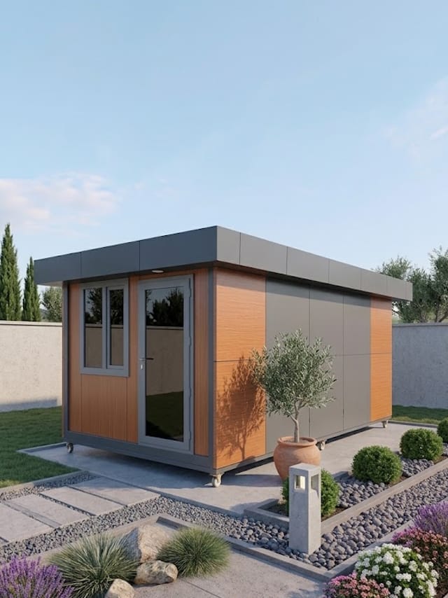 7x3 (21m2) Kompozit Kaplama Parapetli Konteyner Ofis - Ev