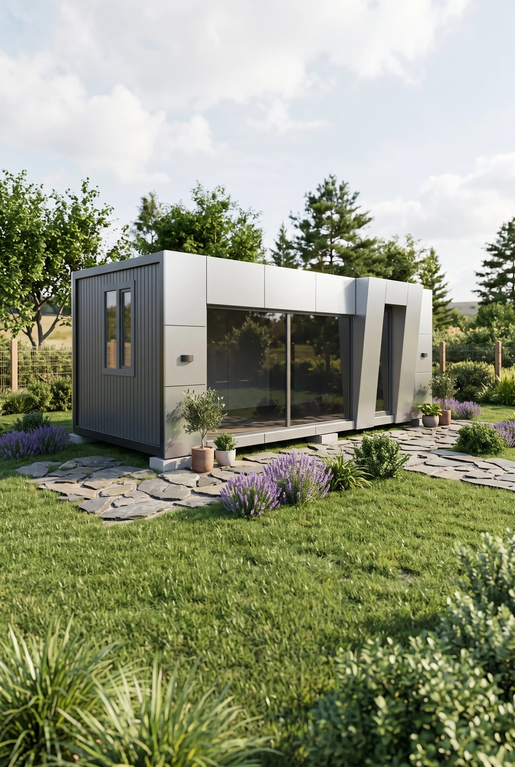 7x3 (21m2) Kompozit Kaplama Şapka Detaylı WC-Mutfak Konteyner Ofis - Ev (Alüminyum)